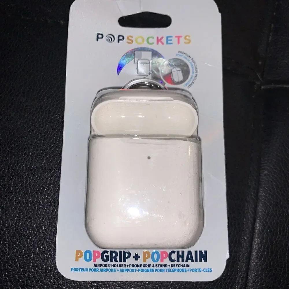 Popsockets Popgrip + Popchain Airpods Holder New/Sealed With Key Ring. New.